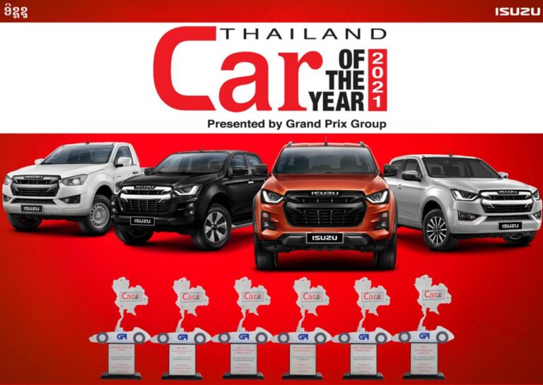 ລົດກະບະ “All-New Isuzu D-Max…ຜູ້ນຳແຫ່ງໂລກກະບະໂຕຈິງ’’ ໄດ້ຮັບ 6 ລາງວັນ ລົດດີເດັ່ນ ” CAR OF THE YEAR 2021