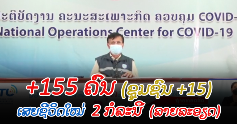 ລາຍງານສະພາບໂຄວິດ-19 ໃນລາວ ປະຈຳວັນທີ 30/08/2021