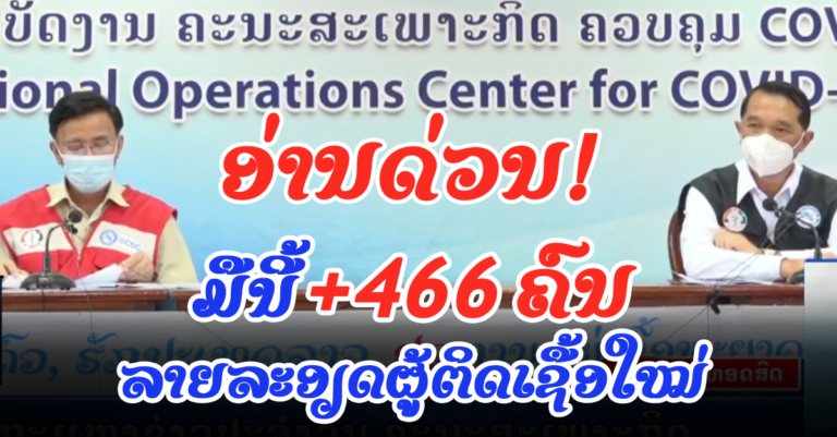 ລາຍງານຜູ້ຕິດເຊື້ອໃໝ່ໃນຊຸມຊົນ ນະຄອນຫຼວງວຽງຈັນຫຼາຍກວ່າໝູ່