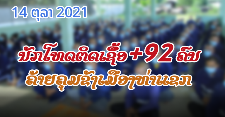ໂຄວິດ-19 ເຂົ້າຄ້າຍຄຸມຂັງ ທ່າແຂກ ແຂວງຄຳມ່ວນ + 92 ຄົນ