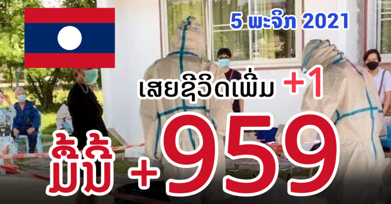 ລາຍງານຜູ້ຕິດເຊື້ອໃໝ່ ວັນທີ 5 ພະຈິກ 2021