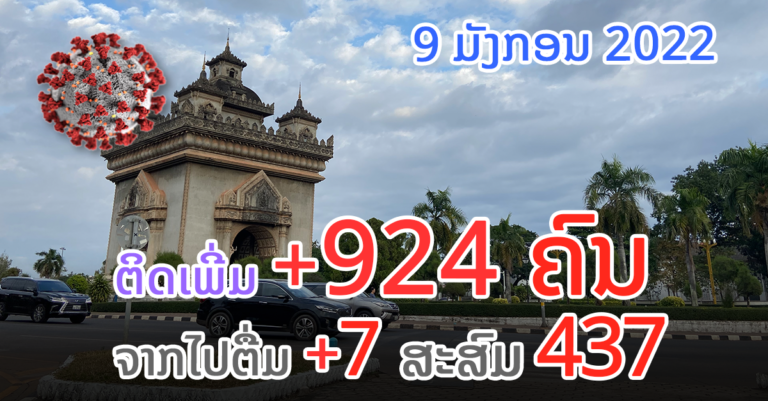 9 ມັງກອນ 2022 ມີຜູ້ຕິດເຊື້ອສະສົມແລ້ວ 118,880 ຄົນ