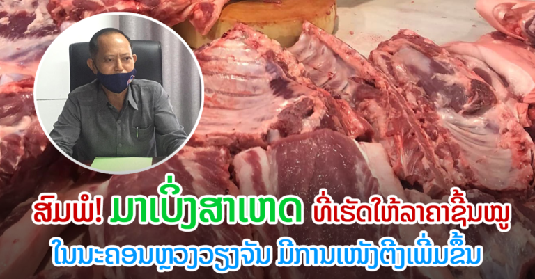 ຍ້ອນເຫດຜົນນີ້ເອງ! ຈິ່ງເຮັດໃຫ້ລາຄາຊີ້ນໝູໃນນະຄອນຫຼວງວຽງຈັນ ແພງຂຶ້ນ