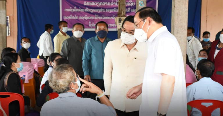 ຮອງນາຍົກພົບປະໂອ້ລົມ ອົງການປົກຄອງ ແລະ ປະຊາຊົນ ບ້ານວັງເຕົ່າ ເມືອງໂພນທອງ